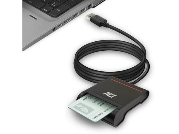 ACT AC6015 Smartkortläsare inomhus USB 2.0 Svart (AC6015) Svart
