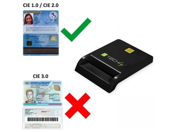 TECHly - Läsare/skrivare för SmartCard - USB-C - vit