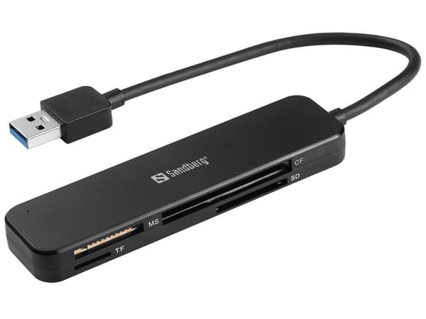 Sandberg USB 3.0 Pocket Card Reader USB 3.0 Pocket Card Reader, 134-32 (USB 3.0 Pocket Card Reader, MMC, Memory Stick (MS), MicroSD (TransFlash), SD,