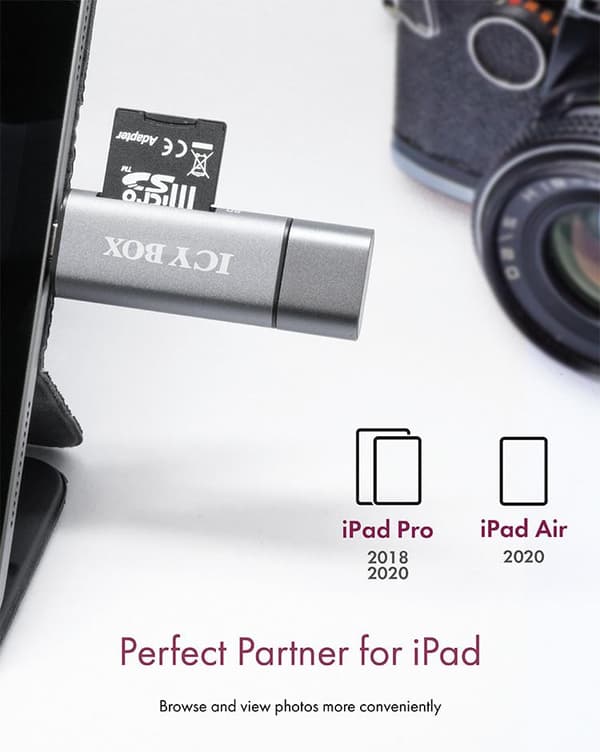 ICY BOX IB-CR200-C minneskortläsare USB 2.0 Antracit