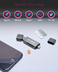 Miniatyrbild 8 av 10: ICY BOX IB-CR200-C minneskortläsare USB 2.0 Antracit