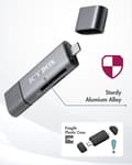 Miniatyrbild 9 av 10: ICY BOX IB-CR200-C minneskortläsare USB 2.0 Antracit