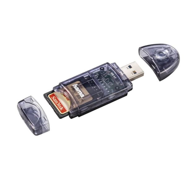Hama USB 3.0 kortlæser, SD/micro SD, antracit
