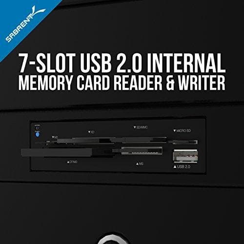 Sabrent interne kortlæsere - USB 2.0 Superhurtig 75-i-1 intern flashhukommelseskortlæser/skriver med USB 2.0-stik (CRW-UINB)