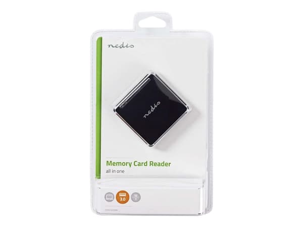 Nedis CRDRU3200BK - Kortläsare - allt-i-1 (MS, MS PRO, SD, xD, CF, microSD, SDHC, MS Micro) - USB 3.0