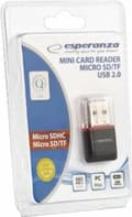 Miniatyrbild 3 av 4: Esperanza EA134K kortläsare Svart, Silver, Transparent USB 2.0