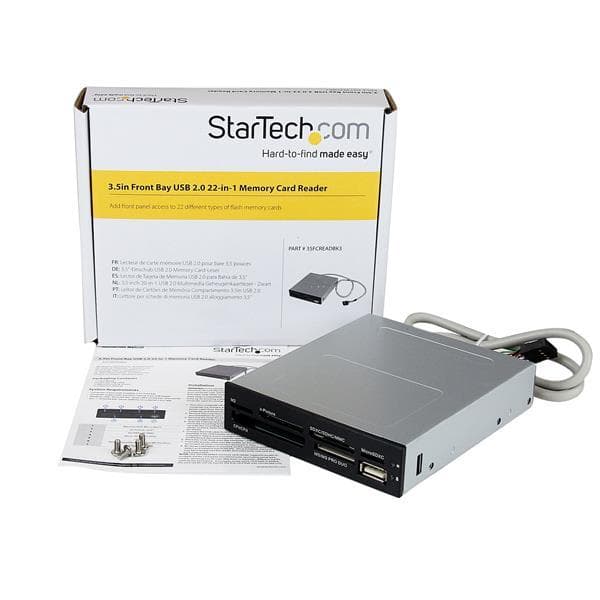 StarTech.com 3,5 tum Front Bay 22-i-1 USB 2.0 multimediaminneskortläsare