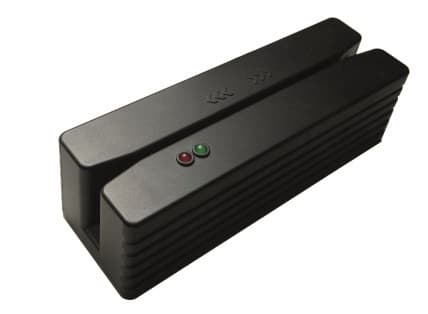 Kompakt magnetskortlæser med USB-brugerflade, spor 1+2+3, sort