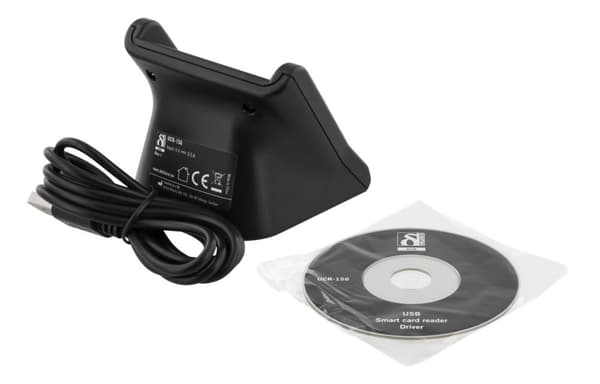 DELTACO UCR-156 Smart card reader, USB, black