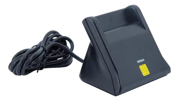 DELTACO UCR-156 Smart card reader, USB, black