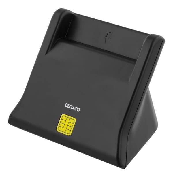 DELTACO UCR-156 Smart card reader, USB, black