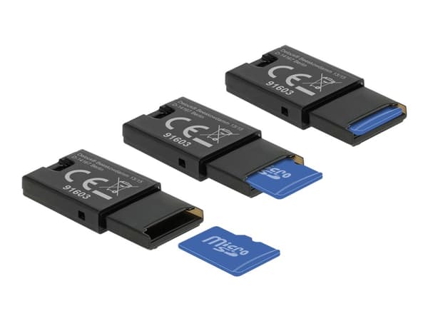 Delock - Kortläsare (microSD, microSDHC, microSDXC, microSDHC UHS-I, microSDXC UHS-I, microSDHC UHS-II, microSDXC UHS-II) - USB 2.0