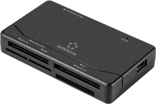 Renkforce RF-PCR-150 Extern minneskortläsare USB 2.0 Svart (RF-5152720)