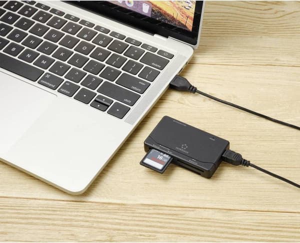 Renkforce RF-PCR-150 Extern minneskortläsare USB 2.0 Svart (RF-5152720)