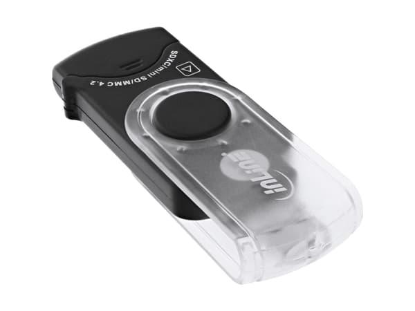 InLine 66772I, MMC, MMC Mobile, MMC+, MMCmicro, MicroSD (TransFlash), MicroSDHC, MicroSDXC, MiniSD, MiniSDHC,..., Svart, 5000 Mbps, USB 3.2 Gen 1 (3.