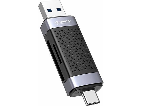 Orico TF/SD-kortinlukija Orico CD2D-AC2-BK-EP, USB + USB-C (musta)