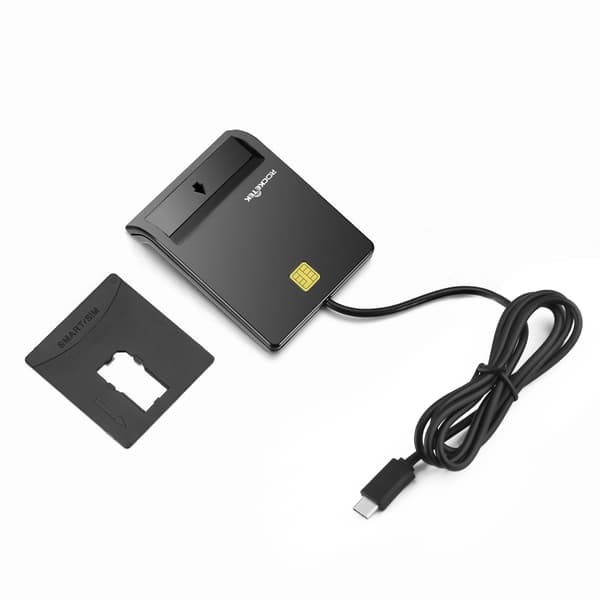 NÖRDIC USB-C Smartkort og SIM-kortlæser ISO7816 ID-kort EMV Kreditkort