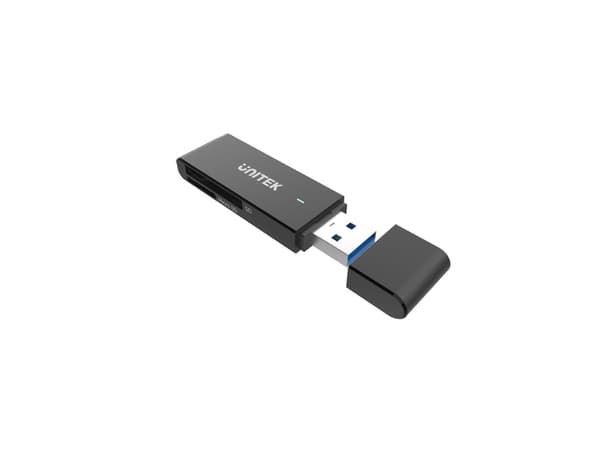 UNITEK Y-9327A, MicroSD (TransFlash), MicroSDHC, MicroSDXC, SD, SDHC, musta, 5000 Mbit/s, akryylinitriilibutadieenistyreeni, USB 3.2 Gen 1 (3.1 Gen 1