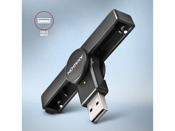 Czytnik kodów kreskowych Axagon CRE-SMPA Czytnik kart identyfikacyjnych PocketReader USB-A