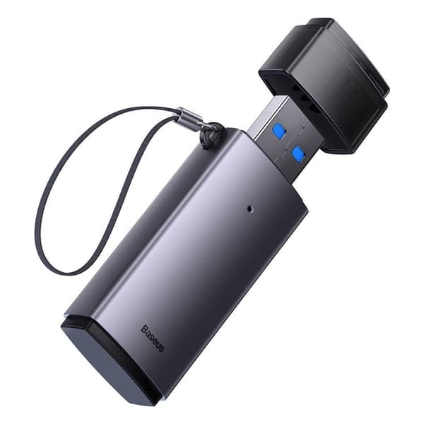 Baseus Adapter SD TF USB Kortläsare - Grå