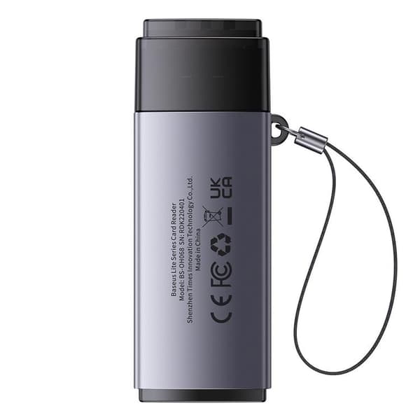 Baseus Adapter SD TF USB Kortläsare - Grå