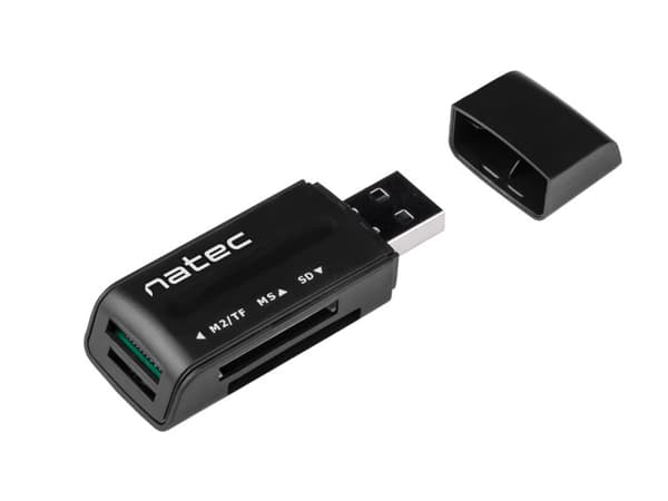 Natec memory card reader Mini ANT 3, black