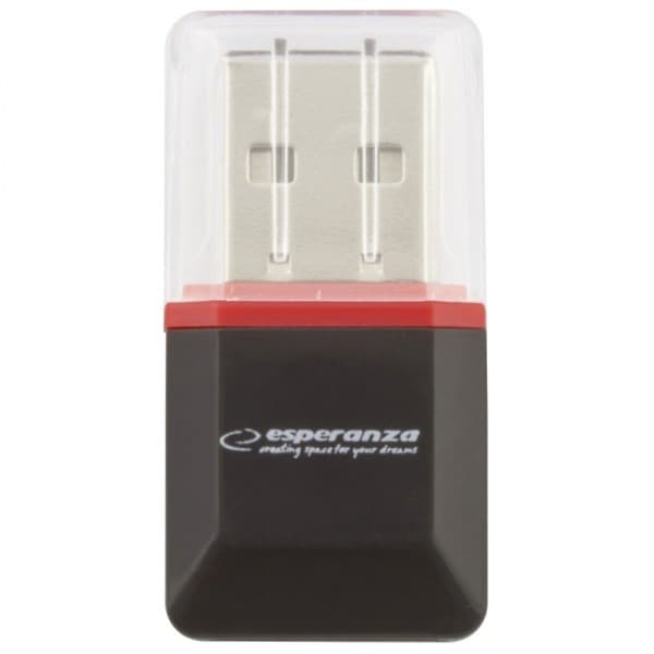 Esperanza EA134K kortlæser Sort, Sølv, Transparent USB 2.0