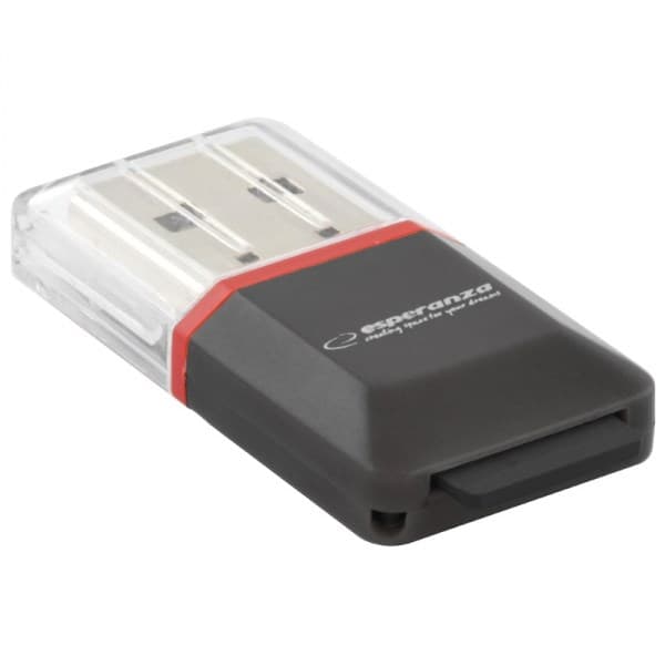 Esperanza EA134K kortlæser Sort, Sølv, Transparent USB 2.0