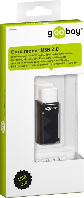 Goobay Kortleser, USB 2.0 for lesing av SD- og Micro SD-minnekortformater
