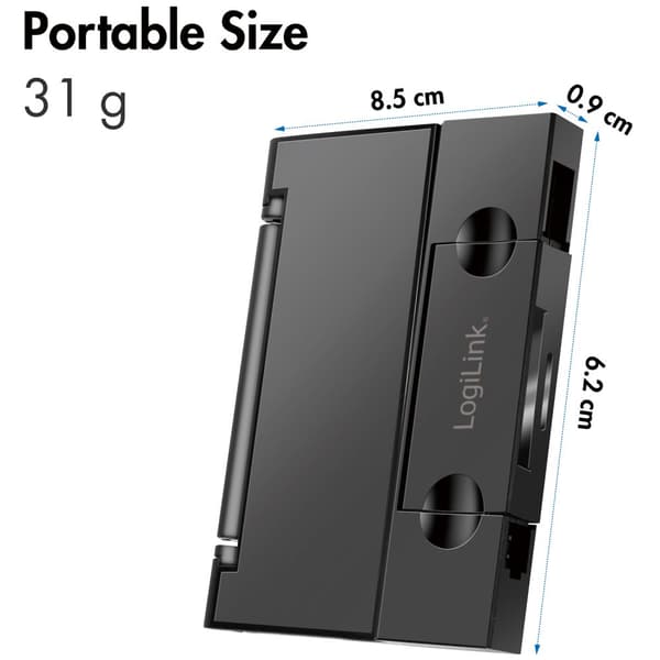 Minneskortsläsare USB-C + USB-A MicroSD - och SD-kort inkl. förvaring