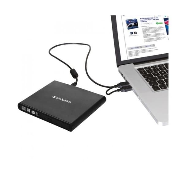 VERBATIM Slimline skivspelare - DVD±RW (±R DL) - USB 2.0 - Extern