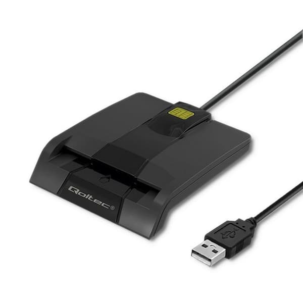 Kortläsare Qoltec 50634 Svart