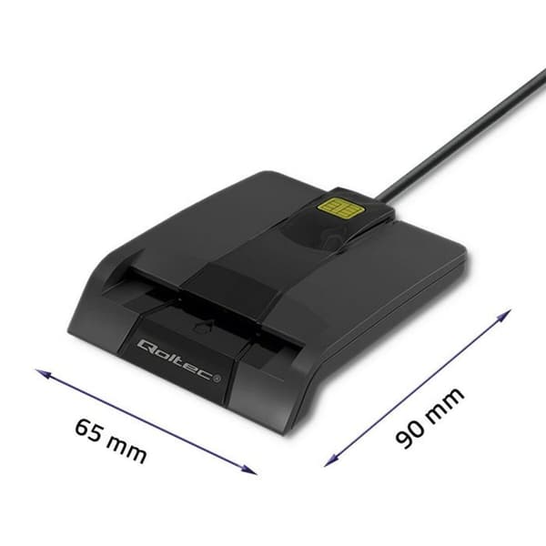 Kortläsare Qoltec 50634 Svart