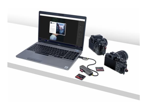 StarTech.com USB 3.0 Multi-Media muistikortinlukija, SD/microSD/CompactFlash-kortinlukija, Kannettava USB 5Gbps korttisovitin, Ulkoinen USB-C-kortinl