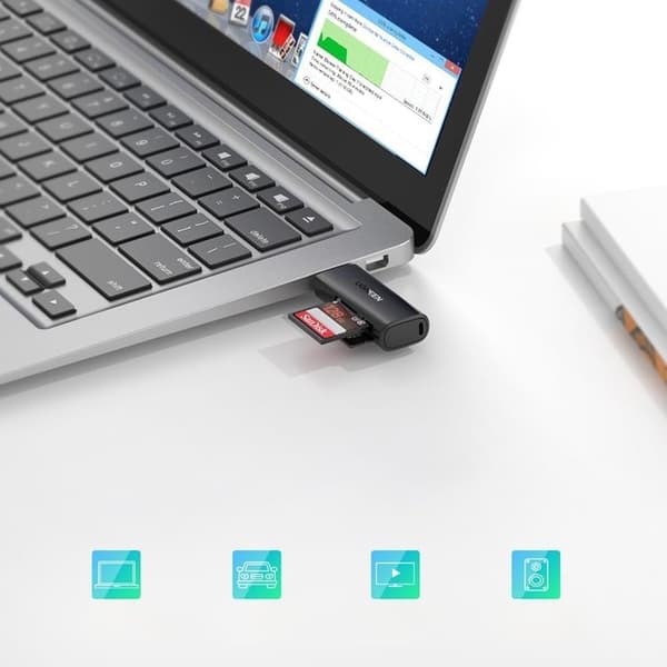 Ugreen kortläsare USB 3.0 SD/TF - Svart