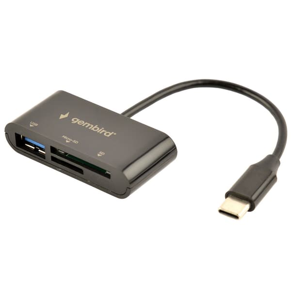 USB-C-muistikortinlukija – SD, microSD ja USB-muistitikku, tuki 2TB asti