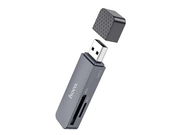 HOCO card reader USB A 2.0 HB45 metal gray