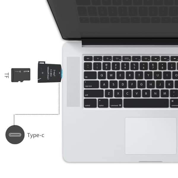NÖRDIC USB-C 3.0 Kortleser MicroSD UHS-I