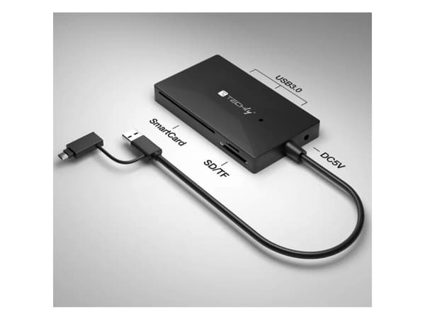 TECHly - Kortinlukija - USB 3.0/USB-C