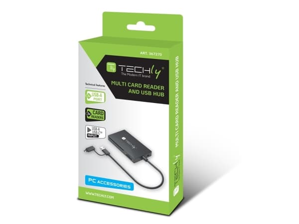 TECHly - Kortinlukija - USB 3.0/USB-C