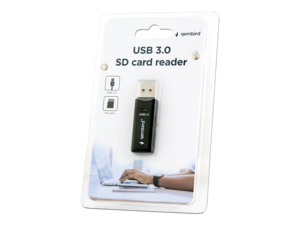 Gembird UHB-CR3-01 - Kortleser (microSD, SD, microSDHC, microSDXC, MMC, RS-MMC, SDHC, SDXC, TransFlash) - USB 3.0