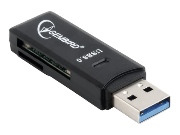 Gembird UHB-CR3-01 - Kortleser (microSD, SD, microSDHC, microSDXC, MMC, RS-MMC, SDHC, SDXC, TransFlash) - USB 3.0