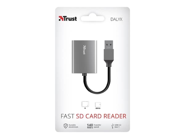 Trust Dalyx - Kortinlukija (microSD, SDHC, SDXC) - USB 3.2 Gen 1