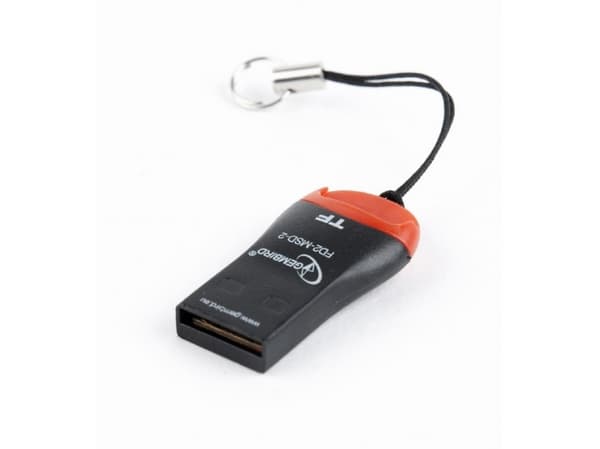Gembird FD2-MSD-3, MicroSD (TransFlash), SDHC, Svart, Röd, USB 2.0, 16 mm, 7 mm, 32 mm