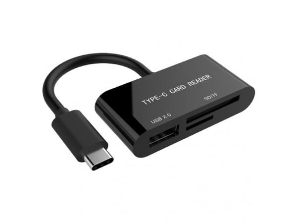 Gembird - Kortinlukija (SD, TransFlash, microSD, SDHC, microSDHC, SDXC, microSDXC) - USB-C 3.1 Gen 1