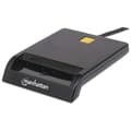 Miniatyrbild 1 av 5: Manhattan USB-A Contact Smart Card Reader, 12 Mbps, Friktionstyp kompatibel, Extern, Windows eller
