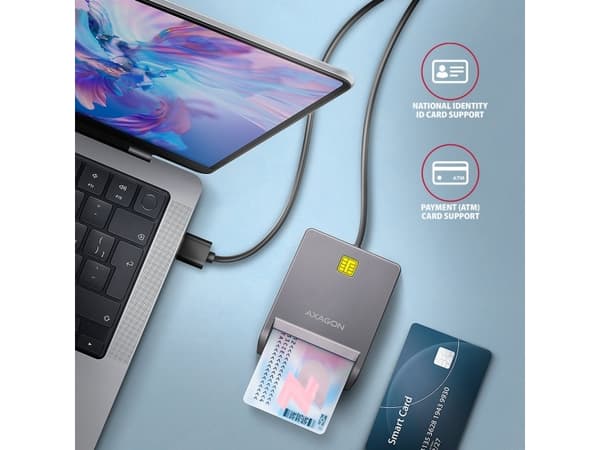 CRE-SM3T USB ID-kortinlukija, kaapeli 1.3m