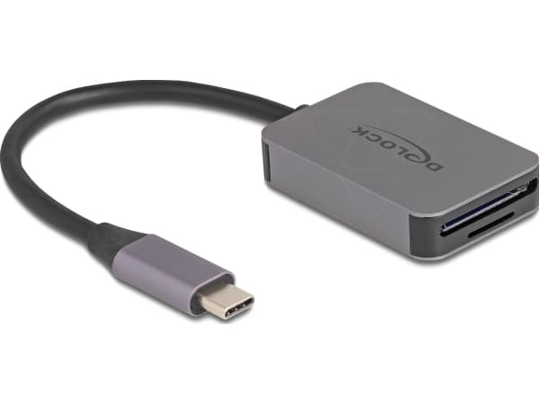 DeLOCK 91009, MicroSD (TransFlash), SD, harmaa, 5000 Mbit/s, alumiini, USB 3.2 Gen 1 (3.1 Gen 1) Type-C, Windows 10, Windows 11