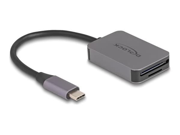 DeLOCK 91009, MicroSD (TransFlash), SD, harmaa, 5000 Mbit/s, alumiini, USB 3.2 Gen 1 (3.1 Gen 1) Type-C, Windows 10, Windows 11