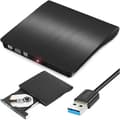 Miniatyrbild 1 av 4: Extern DVD-enhet, Extern CD DVD-brännare USB 3.0, Ultratunn bärbar CD DVD-enhet +/- R ROM RW-inspelare för stationär dator, bärbar dator